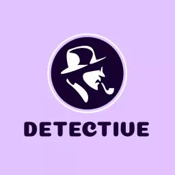 Elegant Detective Silhouette with Pipe on Lavender Background Logo Template
