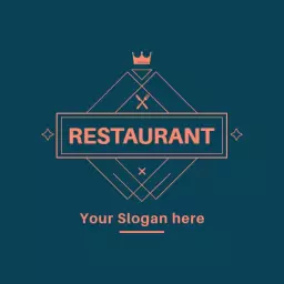 Elegant Diamond-Shaped Design for Fine Dining Restaurant Logo Template