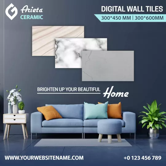 Elegant Digital Wall Tiles for Modern Home Decor Ad Template