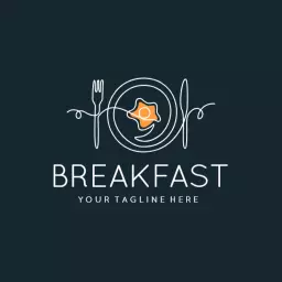 Elegant Egg Design Showcasing Delicious Breakfast Plate Logo Template