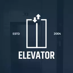Elegant Elevator Design Featuring Up and Down Arrows Logo Template