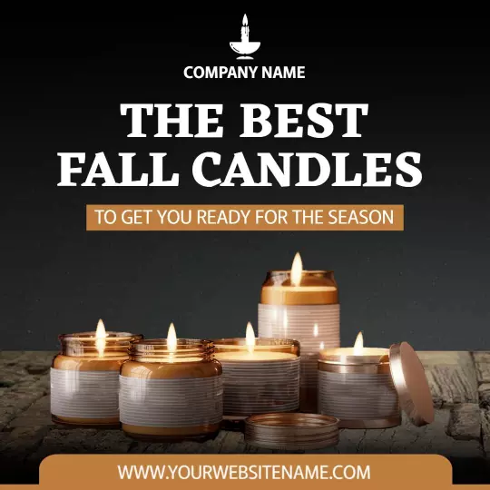 Elegant Fall Candle Collection Showcase Ad Template