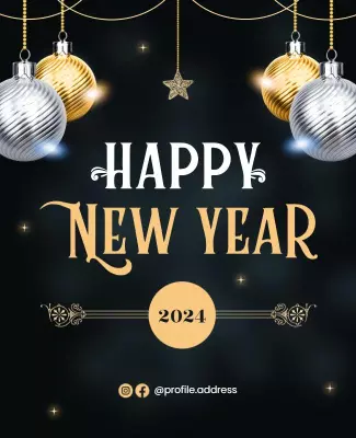 Elegant Festive New Year Celebration Poster Template