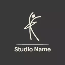 Elegant Figure in Motion Celebrating the Art of Ballet Logo Template