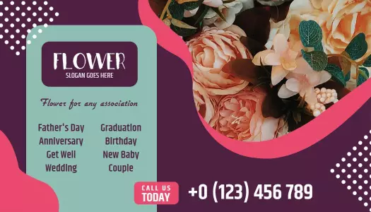 Elegant Floral Arrangement Delivery Business Card Template