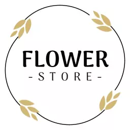 Elegant Floral Circle Design Featuring Flower Store Logo Template