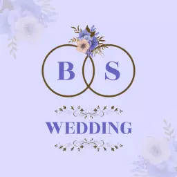 Elegant Floral Design Featuring Initials for Wedding Logo Template