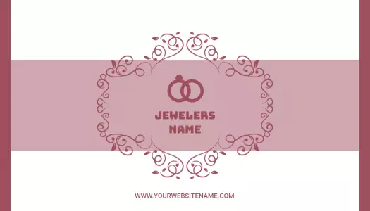 Elegant Floral Design for Jewelry Business Card Template