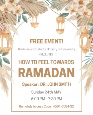 Elegant Floral Design for Ramadan Event Poster Template