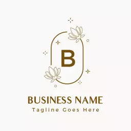 Elegant Floral Design Highlighting a Stylish B Letter Logo Template