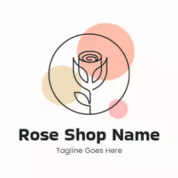 Elegant Floral Design Highlighting Roses for Florist Logo Template