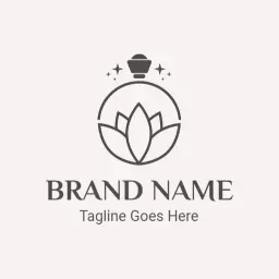 Elegant Floral Design Representing Luxury Perfume Logo Template
