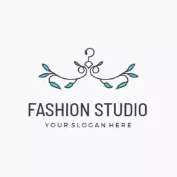 Elegant Floral Design Showcasing Fashion Studio Logo Template