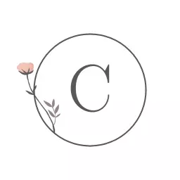 Elegant Floral Design with Circular Letter C Logo Template
