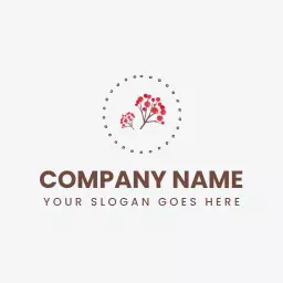 Elegant Floral Design with Company Name Emphasizing Growth Logo Template