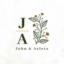 Elegant Floral Design with Initials for Wedding Celebration Logo Template
