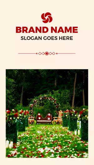 Elegant Floral Green Event Planner Business Card Template