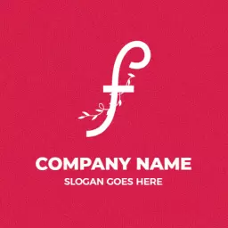 Elegant Floral Letter F Design for Branding and Company Logo Template