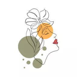 Elegant Floral Line Art Showcasing Contemporary Fashion Logo Template