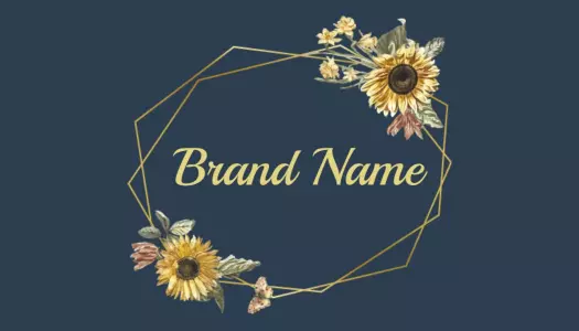 Elegant Floral Sunflower Design Visiting Card Template