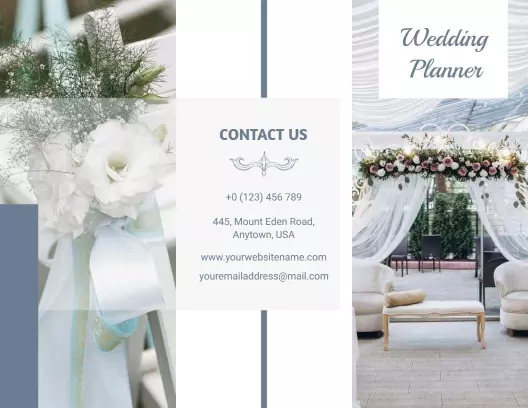 Elegant Floral Wedding Planner Services Brochure Template