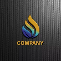 Elegant Fluid Design Featuring Vibrant Flame Colors Mockup Template