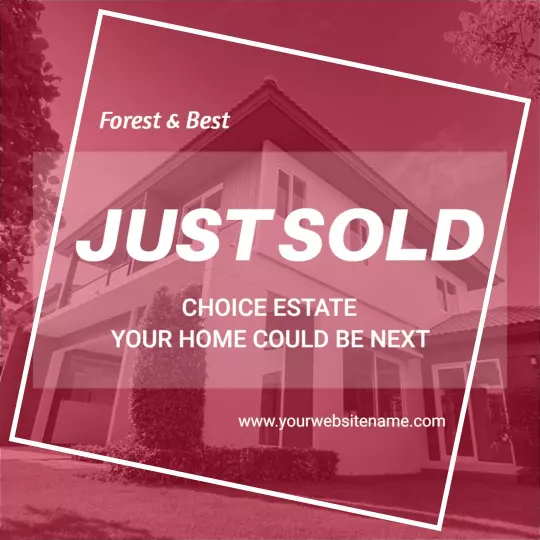 Elegant Forest and Best Just Sold Real Estate Promotion Ad Template