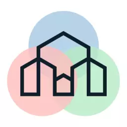 Elegant Geometric Housing Design Highlighting Real Estate Logo Template