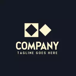 Elegant Geometric Shapes in Monochrome Company Logo Template