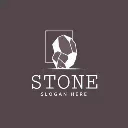 Elegant Geometric Stone Design Showcasing Natural Form Logo Template