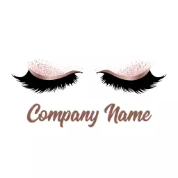 Elegant Glamorous Eyelash Design Perfect for Beauty Logo Template