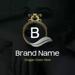 Elegant Gold and Black Design Showcasing Luxury Brand Logo Template