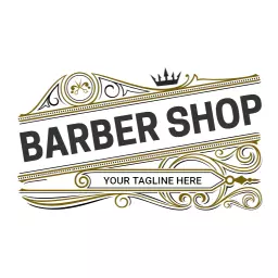 Elegant Gold and Black Vintage Design for Barber Shop Logo Template