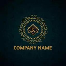 Elegant Gold and Dark Green Vintage Luxury Logo Template