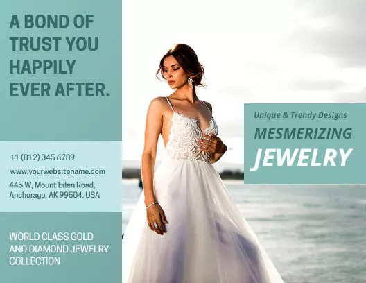 Elegant Gold and Diamond Jewelry Collection Brochure Template