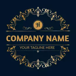 Elegant Gold and Navy Royal Design for Business Logo Template