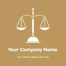 Elegant Gold and White Legal Scales Representation Logo Template