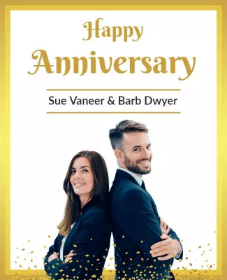 Elegant Gold Anniversary Celebration Poster Template
