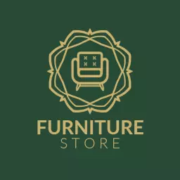 Elegant Gold Armchair Design for Luxury Furniture Store Logo Template