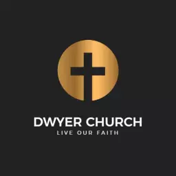 Elegant Gold Circle with Cross Symbolizing Faith in Church Logo Template