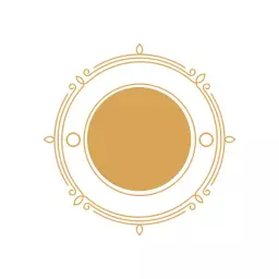 Elegant Gold Circular Design for Blank Circle Logo Template