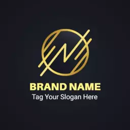 Elegant Gold Circular Design Signifying Royal Branding Logo Template
