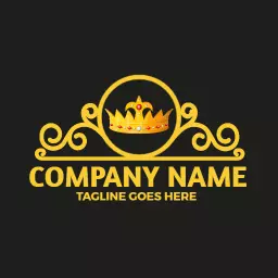 Elegant Gold Crown Design Representing Royalty and Queen Logo Template