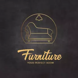 Elegant Gold Design Showcasing Luxury Furniture Logo Template