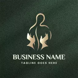 Elegant Gold Design Showcasing Relaxation and Massage Logo Template