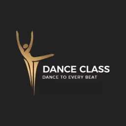 Elegant Gold-Detailed Dance Class for Every Beat Logo Template