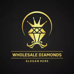 Elegant Gold Diamond Crown Design for Wholesale Logo Template