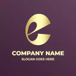 Elegant Gold E Letter Design for Modern Branding Logo Template