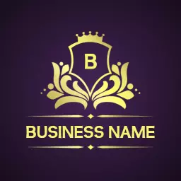 Elegant Gold Emblem with Royal Touch for Luxury Brand Logo Template