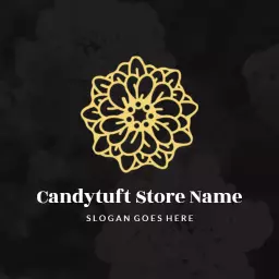 Elegant Gold Flower Design Represents Florist Business Logo Template